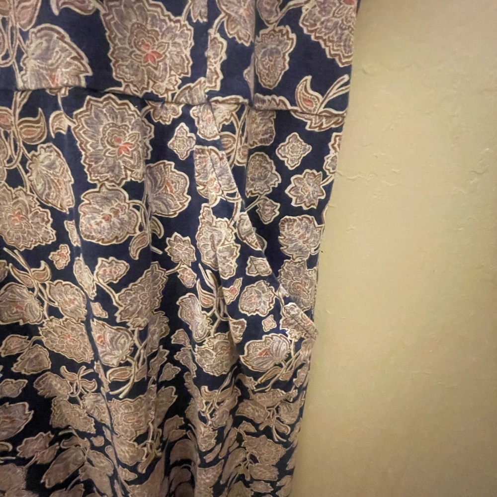 J. Jill Black and Tan Floral Mini Dress XL with pockets - Picture 3 of 6